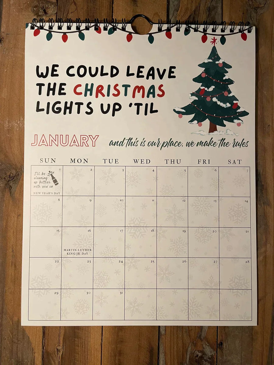 2025 TS Lyrics Calendar warmyard