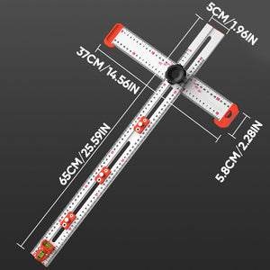 4 in 1 Drilling Positioning Ruler