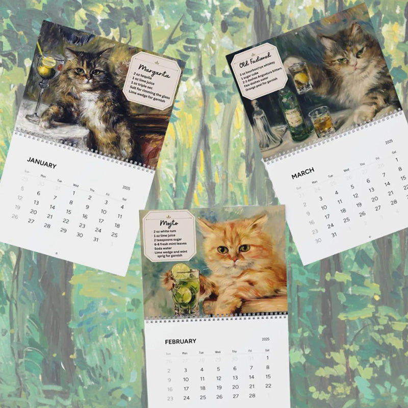 2025 Cat Cocktails Calendar