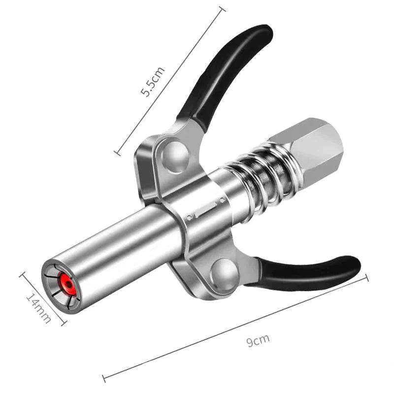 Strong Lock on Grease Couplers with 18 Inch Spring Flex Hose