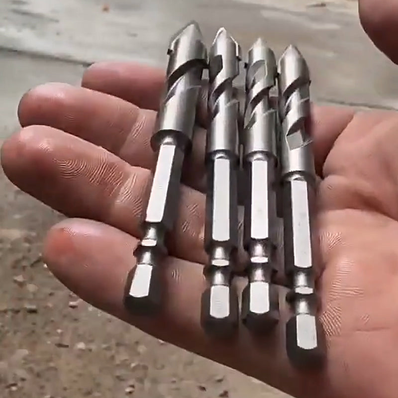 High-strength eccentric twist drill bit