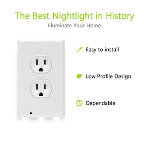 Hirundo Outlet Wall Plate With LED Night Lights