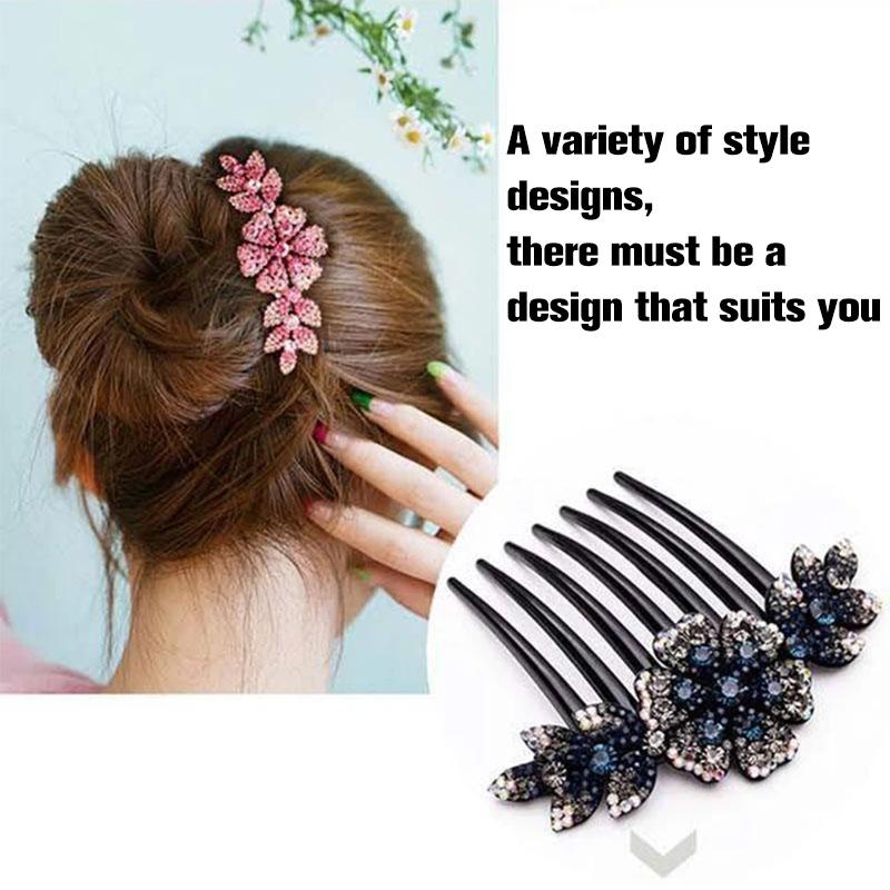 Crystal Decor Hair Side Comb