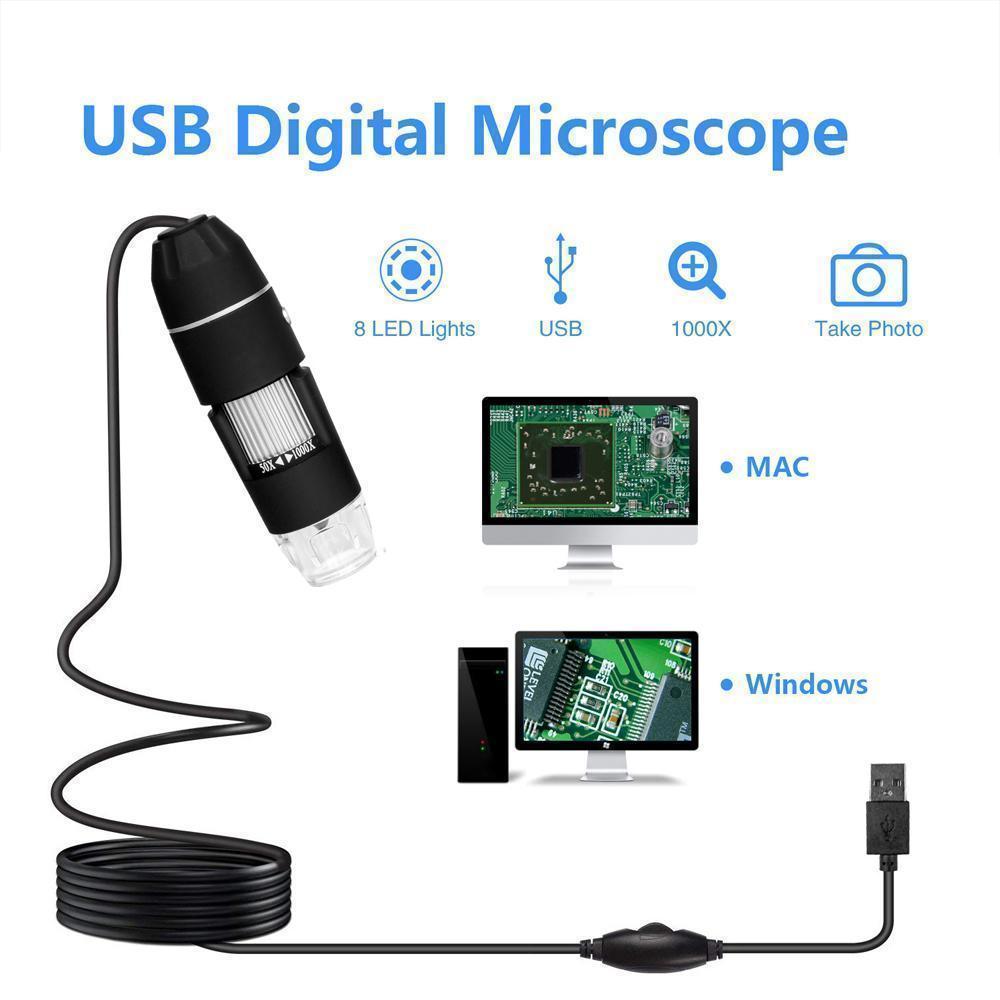 Domom® USB Digital Microscope LED PC-Connectable Digital