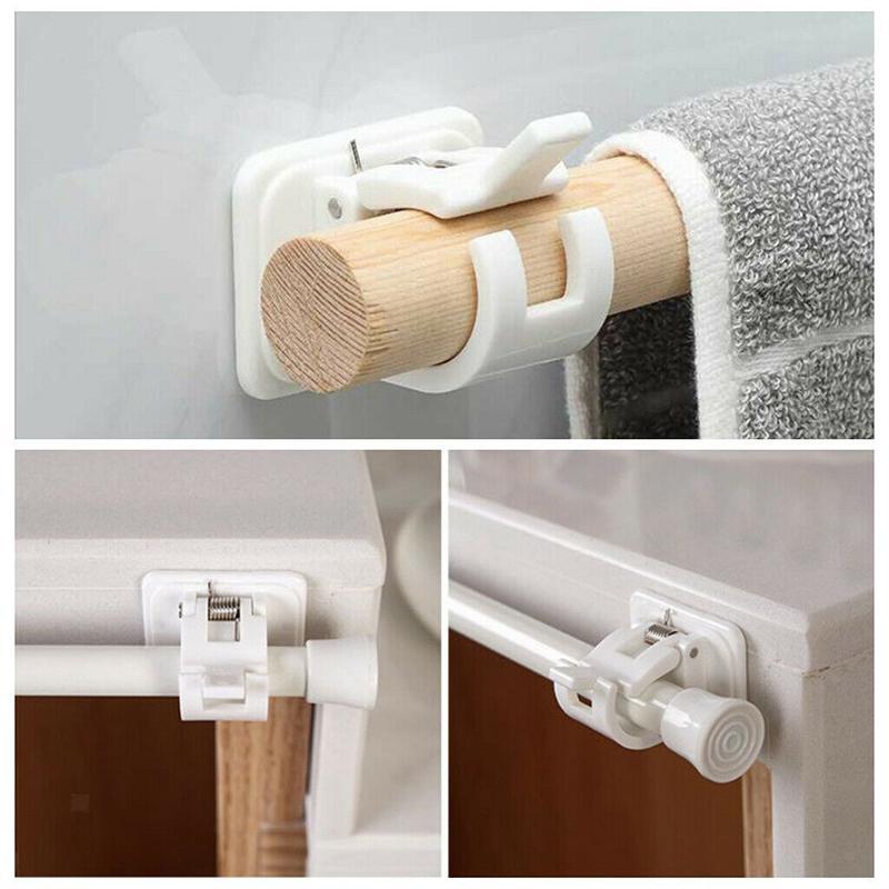 Nail-free Adjustable Rod Bracket Holders