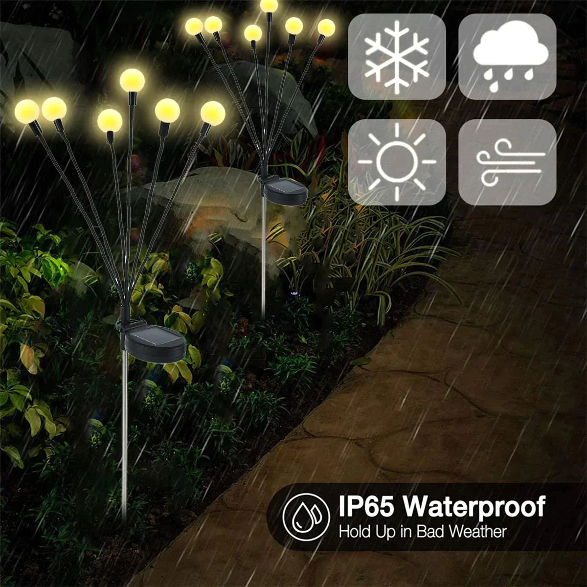 Solar Powered Firefly Garden Light