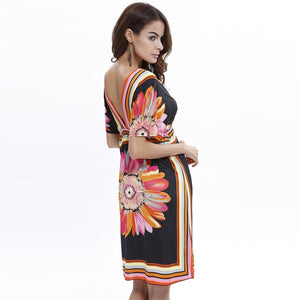 Summer V-Neck Printed Dress