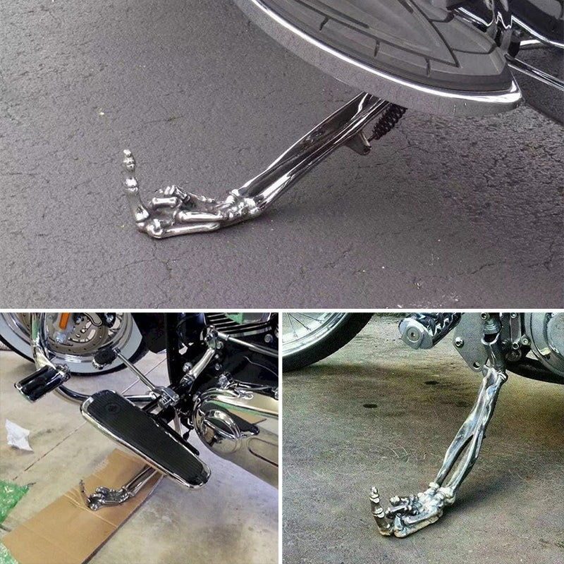 Skeleton Paw With Middle Finger Motorcycle Kickstands